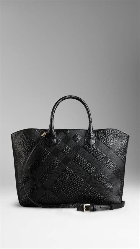 burberry black embossed tote|burberry packable tote bag.